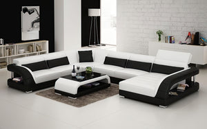 Monte Modern U-Shape Leather Sectional