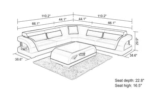 Monte Modern Leather Sectional