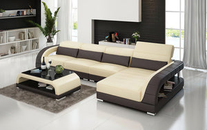 Monte Small Modern Leather Sectional