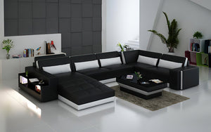 Silian Modern U-Shape Leather Sectional