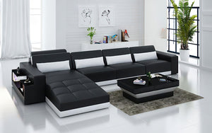 Silian Small Modern Leather Sectional