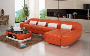 Semira Small Modern Leather Sectional