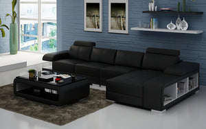 Elza Small Modern Leather Sectional