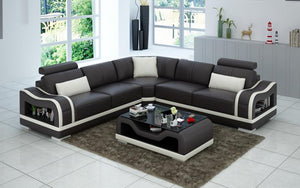 Asland Modern Leather Sectional