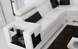 Uri Modern Leather Sectional