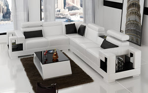 Uri Modern Leather Sectional