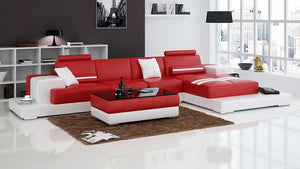 Halsey Small Modern Leather Sectional