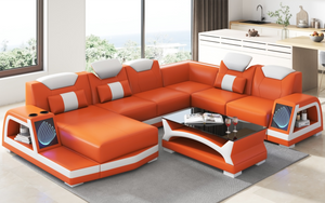 Vincenzo Futuristic Modern Sectional With Illuminating LED Customize Design