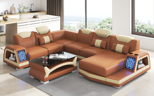 Vincenzo Futuristic Modern Sectional With Illuminating LED Customize Design