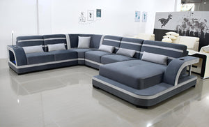 Grando Modern Sectional with Speaker & Wireless Charger & LED Lights