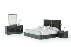 Axman Italian Modern Grey Bedroom Set