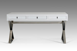 Crewn Transitional White Crocodile Desk