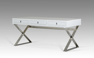 Crewn Transitional White Crocodile Desk