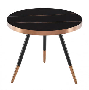 Fregenae - Modern Black Ceramic Small Coffee Table