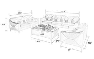 Bysic Leather Sofa Set