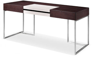 Euge Modern Brown Oak and Grey Office Desk