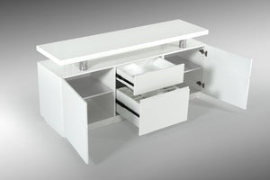 Stuii Modern White Office Credenza