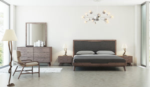 Sohu Modern Grey & Walnut Bed