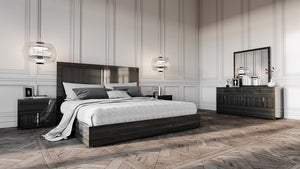 Axman Italian Modern Grey Bed