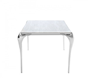 Constance Modern Faux Marble & Stainless Steel Dining Table